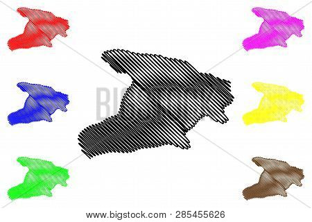 Alborz Province (provinces Of Iran, Islamic Republic Of Iran, Persia) Map Vector Illustration, Scrib