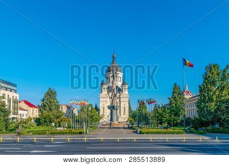 View To The Avram Iancu Square And The Dormition Of The Theotokos Cathedral, The Most Famous Romania