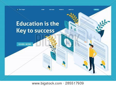 Isometric Conceptual Education And Coaching Is The Key To Success. Diplomas And Knowledge. Website T