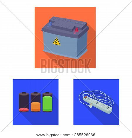 Vector Illustration Of Electricity And Electric Symbol. Set Of Electricity And Energy Stock Vector I