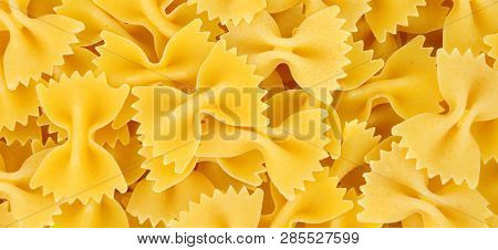 Farfalle Pasta Background Also Know As Bow Tie Pasta And Butterfly Pasta