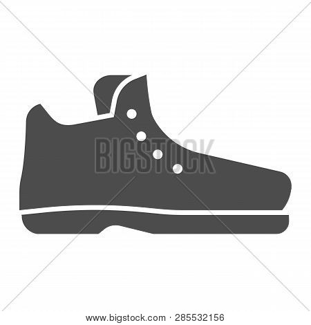 Male Boots Solid Icon. Demi-season Boots Vector Illustration Isolated On White. Footwear Glyph Style