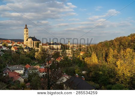 View Of The Historical Part Of The Town From The Terrace (barborska) In The Evening Rays Of The Suns