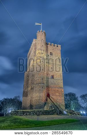 The Ancient Medieval Fortificatio Karnan Which Is Situated In The Swedish City Of Helsingborg. The S