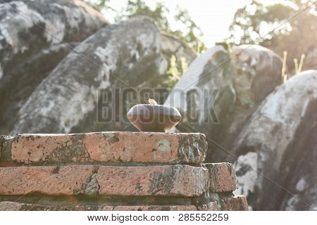Lantern Worship On Oil At Mahaeyong Temple In Thailand
