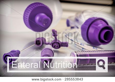 Search In The Enteral Nutrition Team Network, Palliative Care, Conceptual Image, Horizontal Composit