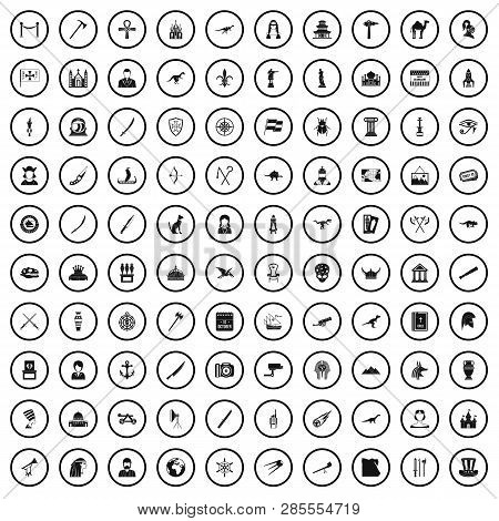 100 Exhibition Icons Set In Simple Style For Any Design Vector Illustration