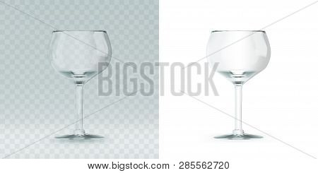 Empty Transparent 3d Rendered Wine Glass For Drinking Alcohol
