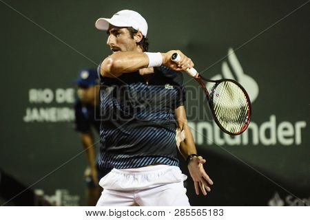 Rio, Brazil - February 21, 2019: Pablo Cuevas (uru) During Rio Open 2019 (atp 500) Held At The Jocke