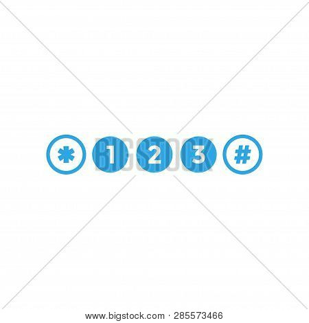 Cellular Keypad Icon Design Template Vector Isolated Illustration