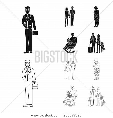 Vector Design Of Character And Avatar  Symbol. Set Of Character And Portrait Vector Icon For Stock.