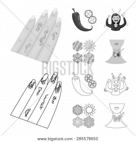 Vector Design Of Medical And Pain  Icon. Set Of Medical And Disease Vector Icon For Stock.