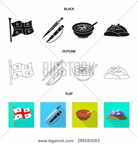 Vector Design Of Culture And Sightseeing Sign. Set Of Culture And Originality Vector Icon For Stock.