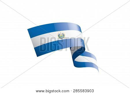 Salvador Flag, Vector Illustration On A White Background