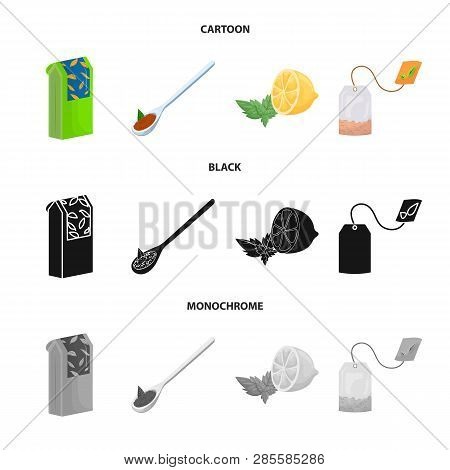 Vector Design Of Healthy And Floral  Sign. Set Of Healthy And Gradient Stock Vector Illustration.