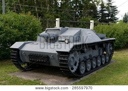 Moscow, Russia - June 20, 2018: German Assault Gun Sturmgeschtz Ausf.a (stug Iii Ausf.a) On Poklonna