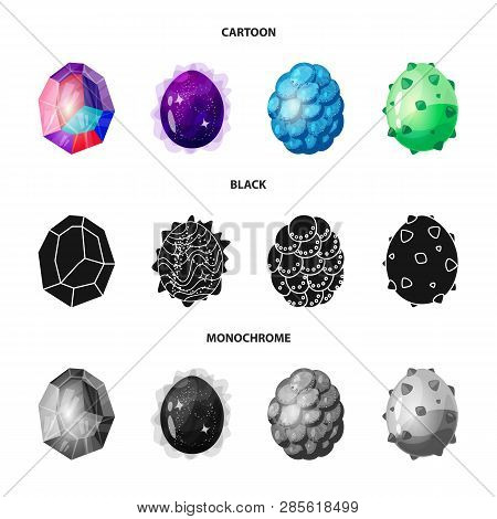 Vector Illustration Of Animal And Prehistoric Sign. Set Of Animal And Cute  Stock Vector Illustratio