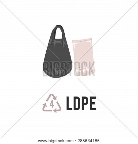 Plastic Recycling Icon, Symbol And Sign Peld, Ldpe.