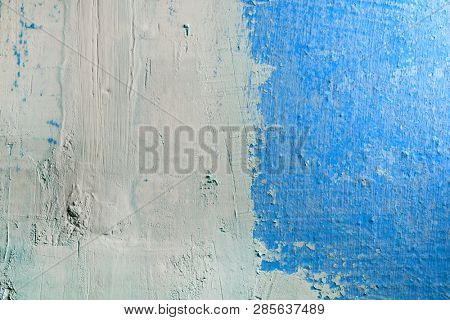 Old crey and blue wall                              