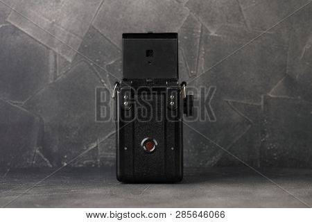 Moscow, Russia, February 22, 2019. The First Post-war Soviet Medium-format Scaling Camera Komsomolet