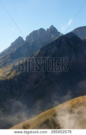 Peaks in Oza Valley, Pyrenees, Spain.