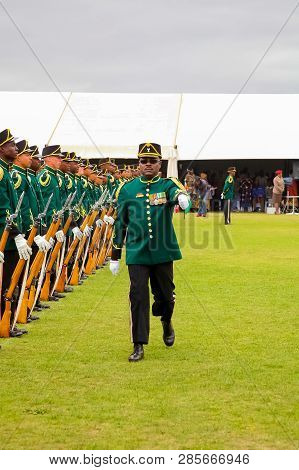 South African Defence Force Soldiers On Parade