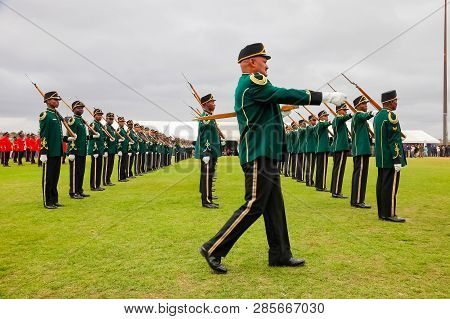 South African Defence Force Soldiers On Parade