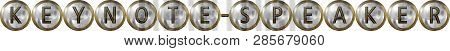 Keynote-speaker, Concept With Useful Headings In Metal Design.