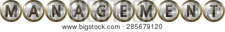 Manager, Concept With Useful Headings In Metal And Industrial Design