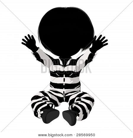 Little Girl criminale illustrazione