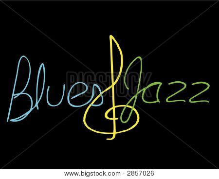 Blues & jazzový vektor Neon Design
