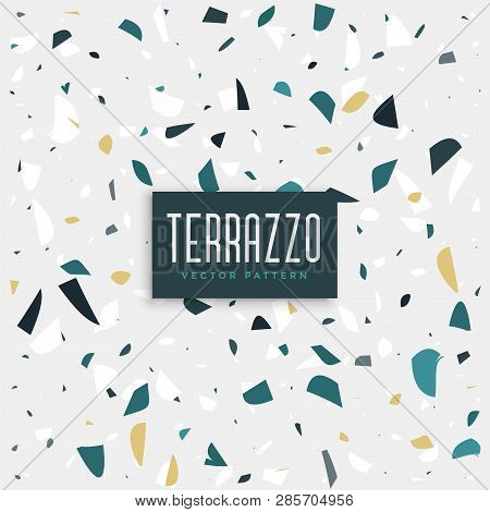 Terrazzi Stone Texture Background Design Vector Illustration