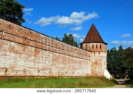 The Wall Of The Borisoglebsky Monastery In Rostov The Great, Yaroslavl Oblast, Russia