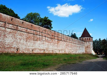 The Wall Of The Borisoglebsky Monastery In Rostov The Great, Yaroslavl Oblast, Russia