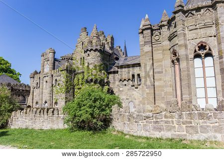 Historic Lowenburg Castle In The Bergpark Of Kassel, Germany