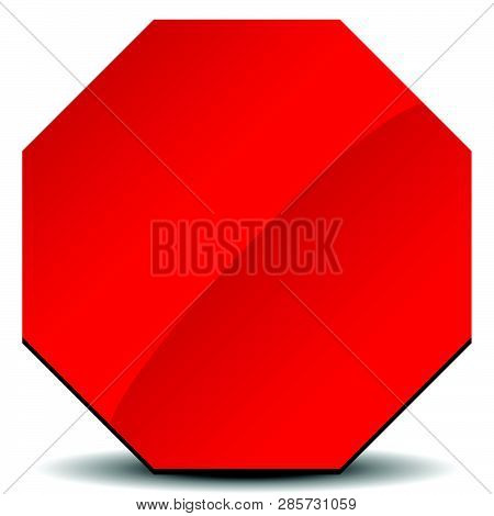 Red Road Sign, Stop Sign Clip-art On White