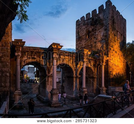 Hadrians Gate In The City Of Antalya In Turkey Taken On 11.5.2018