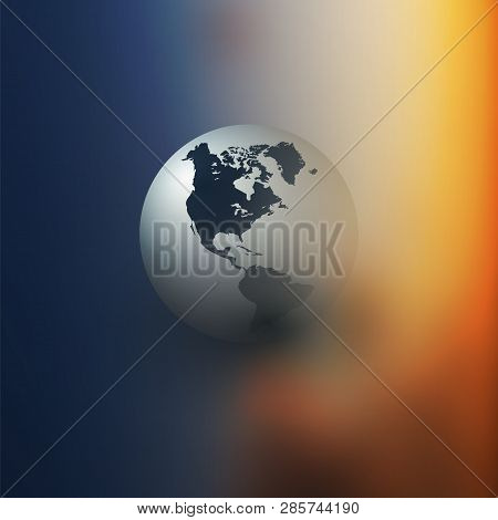 Colorful Earth Globe Design Layout - Applicable For Eco, Globalization, Global Business, Technology 