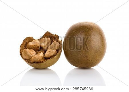 Luo Han Guo Aka Monk Fruit Isolated On White Background. Siraitia Grosvenorii.