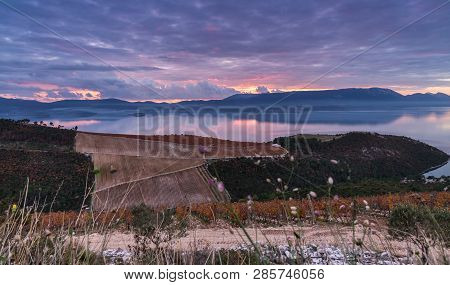 Sunset Over The Peninsula Peljesac And Vineyard 1