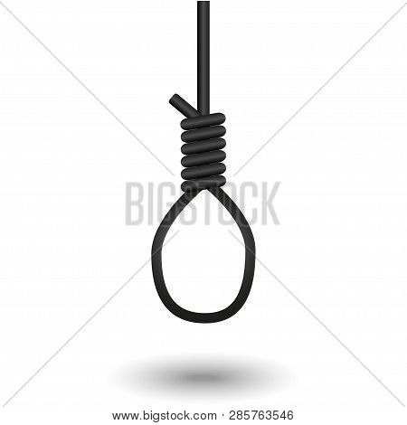 Fun Noose Icon With Shadow On White Background