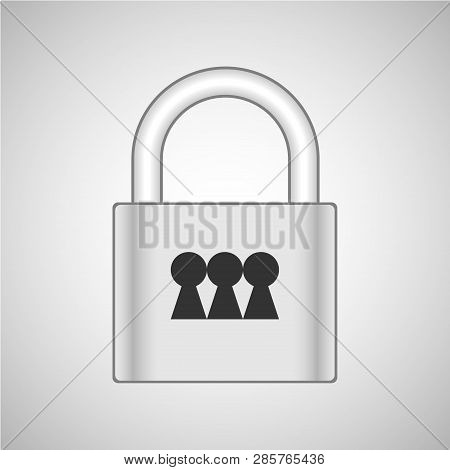 Fun Grey Lock 3x On Grey Background