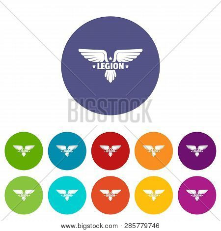 Legion Wing Icons Color Set Vector For Any Web Design On White Background