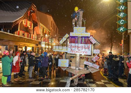 Participants In Costumes Perform A Street Procession At The Carnival