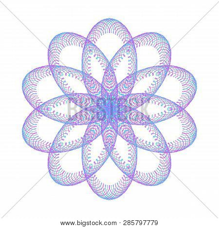 Color Mandala, Optical Illusion, Pattern, Circular Geometric Pattern, Spirogram. Oriental Pattern. V