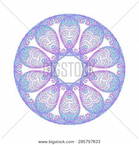 Color Mandala, Optical Illusion, Pattern, Circular Geometric Pattern, Spirogram. Oriental Pattern. V
