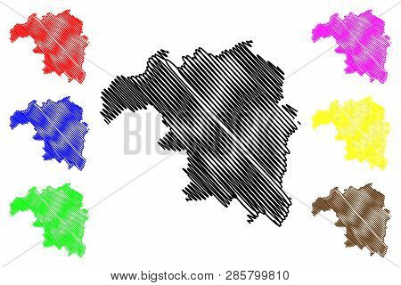 Kaduna State (subdivisions Of Nigeria, Federated State Of Nigeria) Map Vector Illustration, Scribble