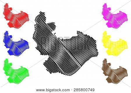 Plateau State (subdivisions Of Nigeria, Federated State Of Nigeria) Map Vector Illustration, Scribbl