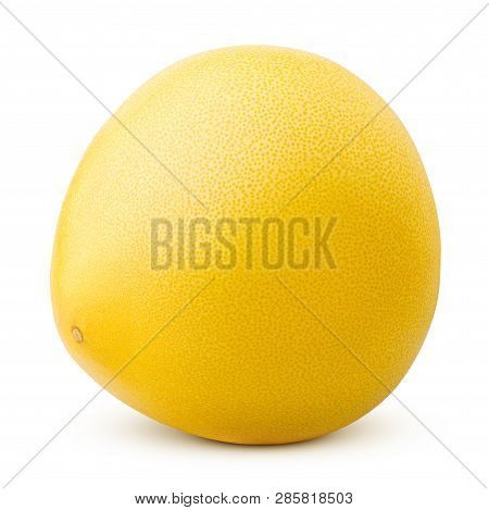 Yellow Pomelo, Isolated On White Background, Clipping Path, Full Depth Of Field