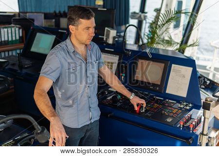 Marine Navigational Officer During Navigational Watch On Bridge
